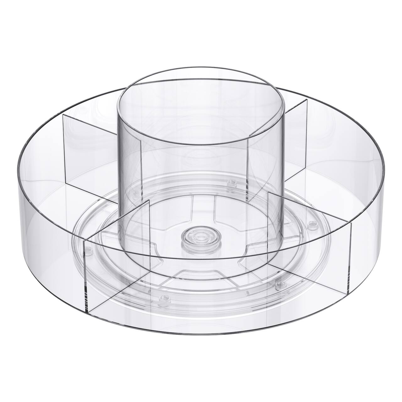 6 Pack: 11" Clear Rotating Storage Tray by Simply Tidy®